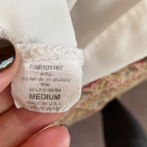 Pebble and Stone Beige and White Blouse - Picture 9 of 9